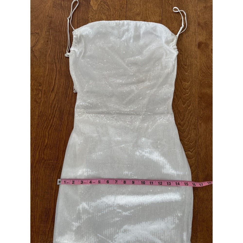 Edikted Sequin Open Back Full Length‎ Gown Dress Sz Small 6 Evening Prom Wedding - Picture 14 of 16